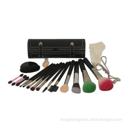 All-in-one Compact Brush and Puff Travel Set, Various Types of Bristles are Available